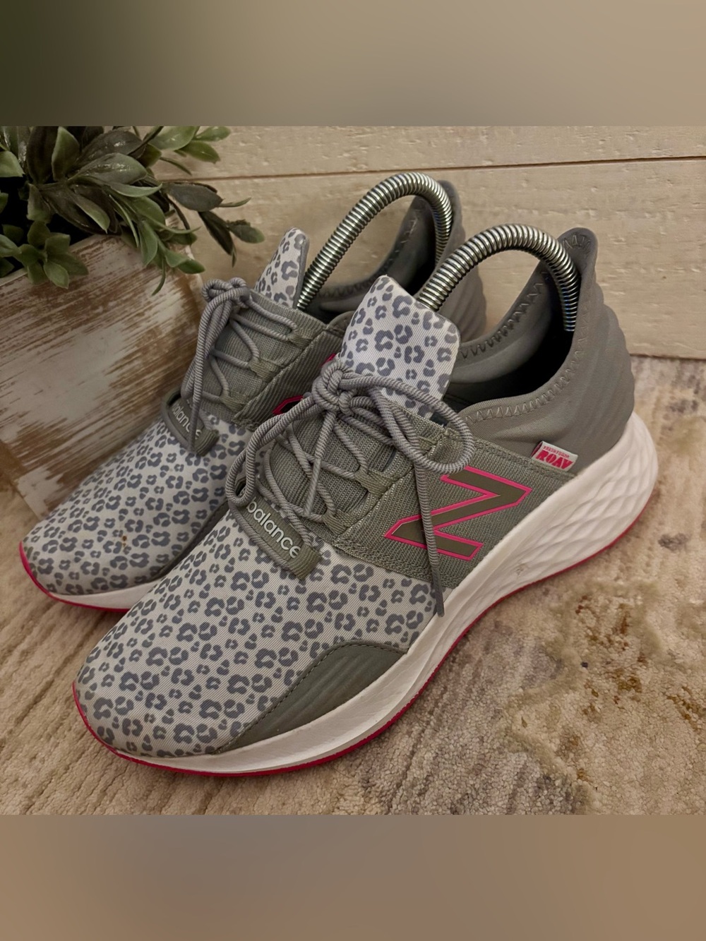 New Balance Fresh Foam Pink Leopard Sneakers